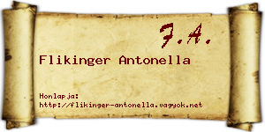 Flikinger Antonella névjegykártya